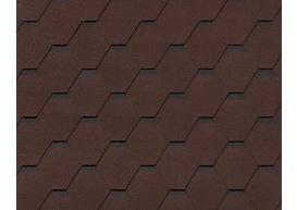 Мягкая черепица RoofShield Стандарт коричневый с оттенением Классик